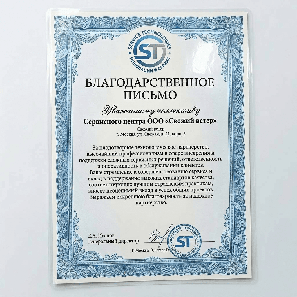 Благодарность от Kuppersbusch Technologies